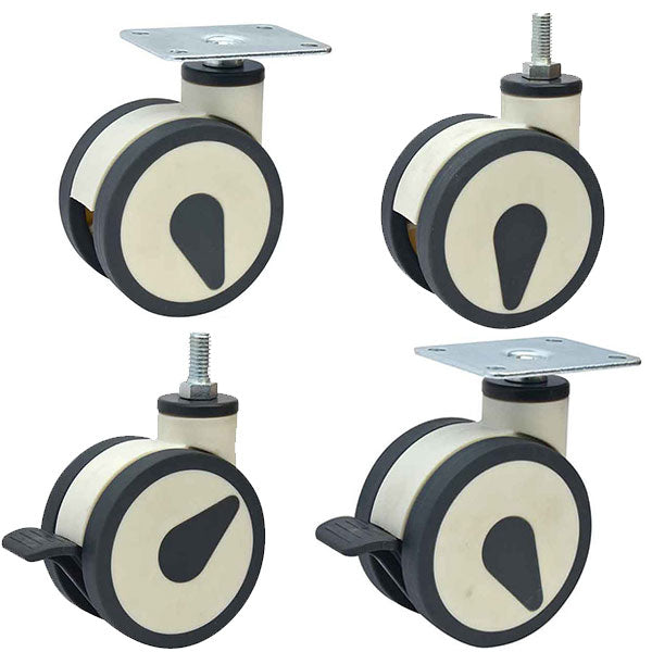 Roulettes de rechange TMEDB - Roues jumelées en polypropylène et tpu - ROUES COMMUNAUTAIRES - POUR MEUBLES Roulettes de rechange TMEDB - Roues jumelées en polypropylène et tpu - ROUES COMMUNAUTAIRES - POUR MEUBLES